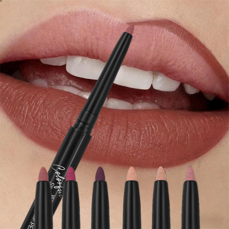 1PC Vibrant Colors Lipner Pen  Colorfast, Easy to Color, Waterproof, Lip Liner, Not Sticky, Lightness, Portable Travel Makeup
