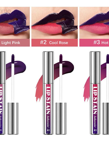 Silver Tube Peel Off Tattoo Lipgloss Waterproof Liquid Matte Lip Tint RosePink Tear-off Lip Stain Non Stick Cup Quick Dry Makeup