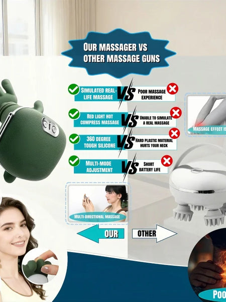 Neck Massager 2025  Electric Shoulder & Cervical Massage Deep Tissue Body Massager Almost Real Person Massager