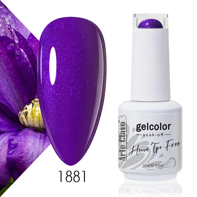 Arte Clavo Rose Red Color Series 15ml Gel Nail Polish Hot Sale Long Lasting Soak Off Varnish Hybrid Nail Art Top Bsae Maincure