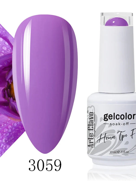 Arte Clavo Rose Red Color Series 15ml Gel Nail Polish Hot Sale Long Lasting Soak Off Varnish Hybrid Nail Art Top Bsae Maincure