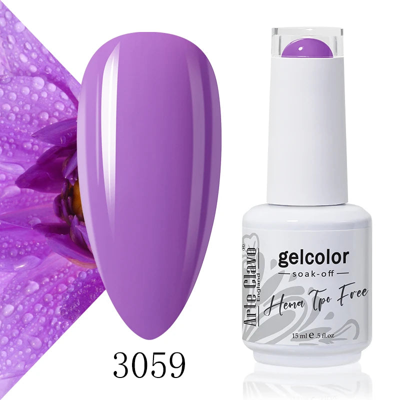 Arte Clavo Rose Red Color Series 15ml Gel Nail Polish Hot Sale Long Lasting Soak Off Varnish Hybrid Nail Art Top Bsae Maincure