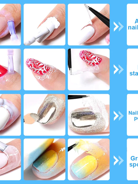 15mlNail Peel Off Liquid Anti-Overflow Glue Edge Latex Tape, Nail milk pad Peel OffCuticle Guard Nails Finger Lacquer Protectors