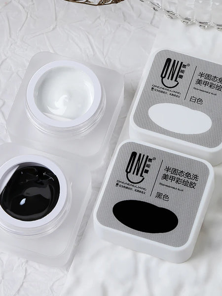 5ml Nail Art Painting UV Gel Polish Black White Colors 3D Flower Drawing Soak Off LED Paint Liner Cure Varnish Manicure Polish