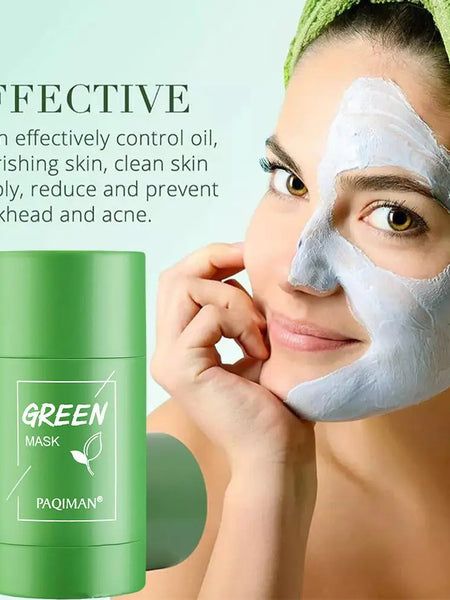 Green Tea Cleansing Stick Mask Face Clean Mask Shrink Pores Smoothing Skincare Moisturizing Deep Cleansing Mask Skin Care