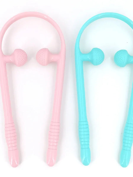 Neck Massage Tool Pressure Point Therapy Pressure Relieve Hand Roller Massage Neck Shoulder Dual Trigger Point Self Massager