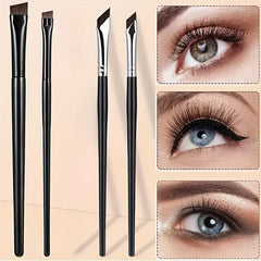 2pcs ultra-thin diagonal eyeliner brush set - fine diagonal eyeliner eyebrow brush, sickle ultra-thin diagonal flat angle,