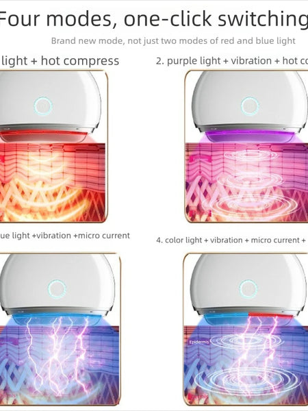 Face Skin Care Machine Electric Scraping Instrument Neck Face Lift EMS Micro Current Vibration Heating Household Beauty Device