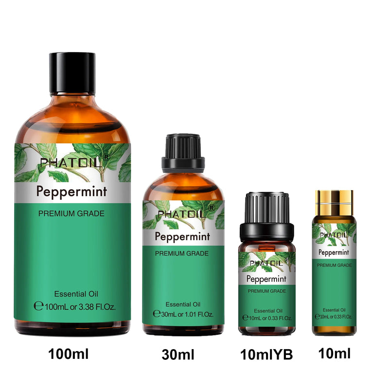 PHATOIL 1PCS Vanilla Peppermint Bergamot Eucalyptus Essential Oil 10ml/30ml/100ml Natural Plant Aromatherapy Essential Oils