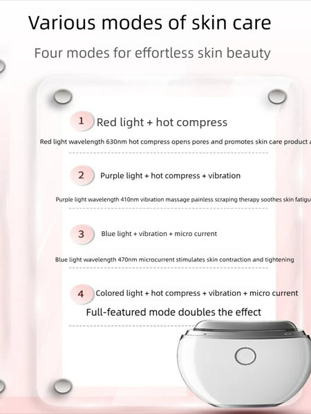 Face Skin Care Machine Electric Scraping Instrument Neck Face Lift EMS Micro Current Vibration Heating Household Beauty Device