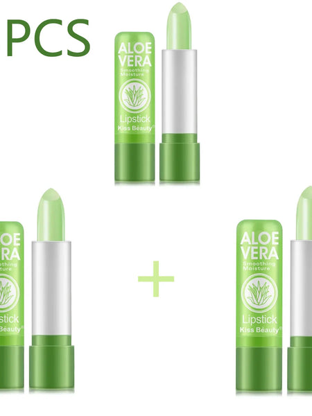 Aloe Vera Temperature Color Change Lipstick Moisturizing Lip Balm Long Lasting Waterproof Nourishing Lip Korean Makeup Cosmetics