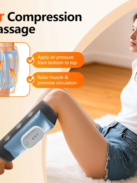 Electric 360° Air Pressure Calf Massager Wireless Leg Massage 4 Mode Airbag Compresstion Relax Foot Calf Muscle Relieve Fatigue