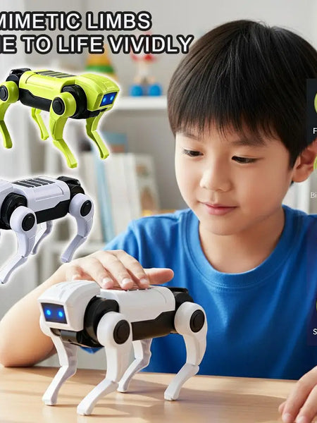 Cartoon DIY Assembly Dog Rc Robot Remote Control Mechanical Toy Science Teaching Assembling Model Electric Toys Kids Gifts