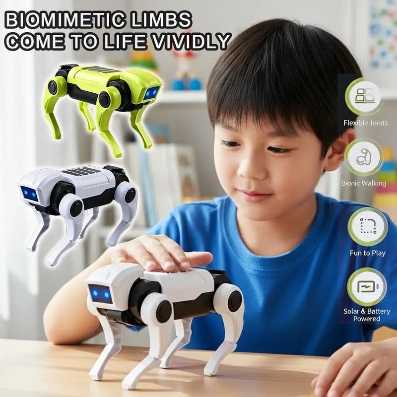 Cartoon DIY Assembly Dog Rc Robot Remote Control Mechanical Toy Science Teaching Assembling Model Electric Toys Kids Gifts