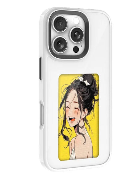 NFC 16promax iphone case E-ink screen four colors Image Transmission  For Iphone 15 14 13 Pro Max DIY Cases Battery Free
