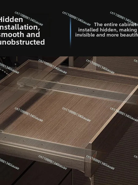 Invisible Damping Drawer Track for Jewelry Display Cabinet — Soft-Close Bottom-Mounted Slide