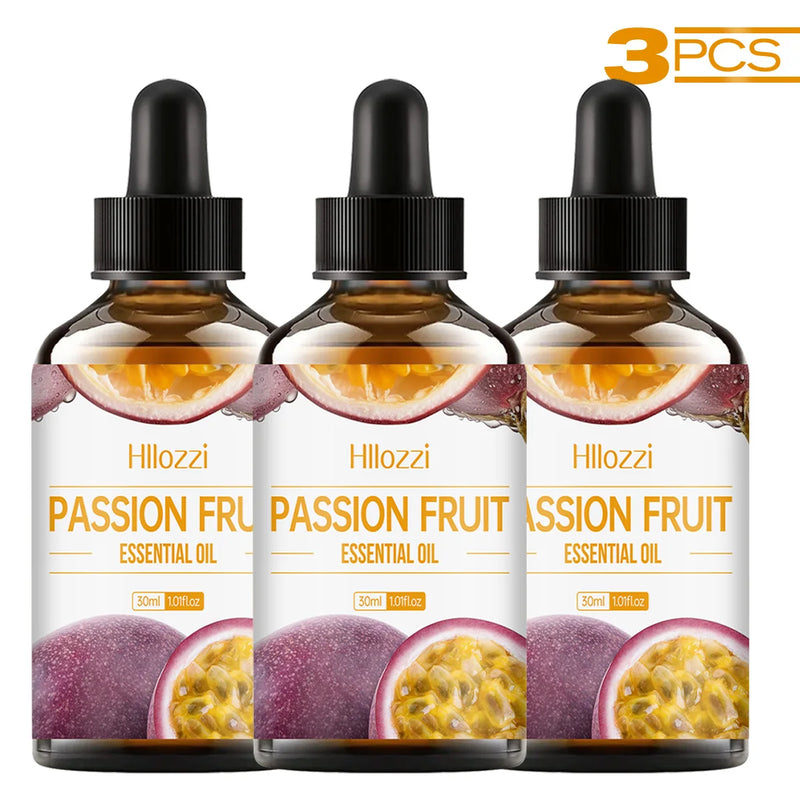Hllozzi Passion Fruit Aromatherapy Essential Oil with Glass Dropper for Skin Care, Massage, Home Aromatherapy, and Cleansing