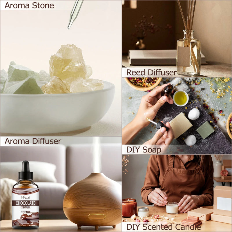 Chocolate essential oil is suitable for skin care, bath and aromatherapy diffusers and is suitable for all skin types.