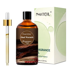 PHATOIL 100ml Oud Warmth Fragrance Oil For Diffuser Aromatherapy White Santa Teakwood Vanilla Amber Japanese Magnolia Aroma Oils