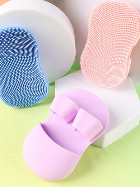 Soft Silicone Facial Cleansing Brush Face Exfoliator Blackhead Acne Removal Face Scrubber Manual Facial Cleansing Brush Skincare