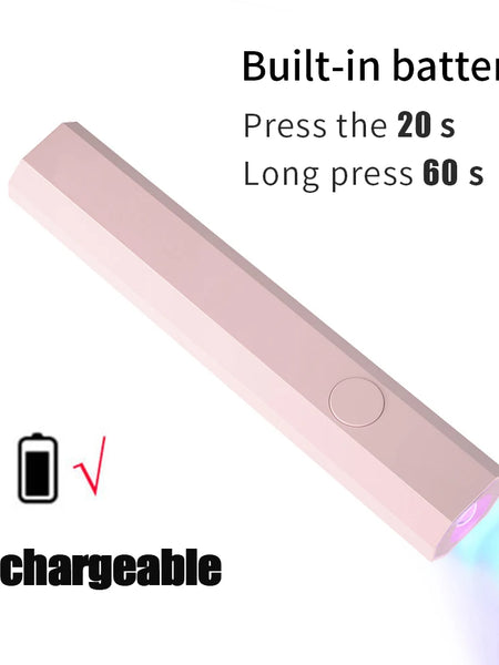YIKOOLIN Mini Handheld UV Light Fast Gel Nail Drying Lamp for Home Salon Tools Professional Nail Phototherapy Flashlight Pen