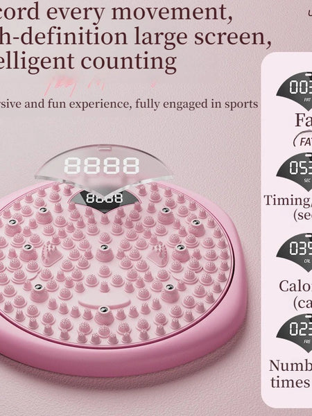 Intelligent Counting Foot Massager Turntable Massage Shiatsu Board Waist Twisting Disc Type-C Charging Magnetic Acupressure Mat