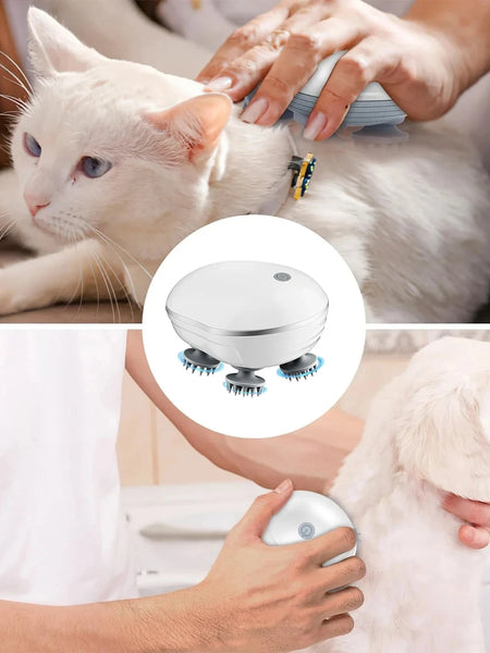 2-in-1 Electric Scalp Cleaner & Pet Massager – Deep Vibration Brush for Hair Wash & Pet Relaxation, Rechargeable & Easy to Clean