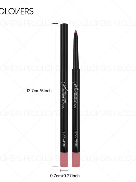 1PC Vibrant Colors Lipner Pen  Colorfast, Easy to Color, Waterproof, Lip Liner, Not Sticky, Lightness, Portable Travel Makeup