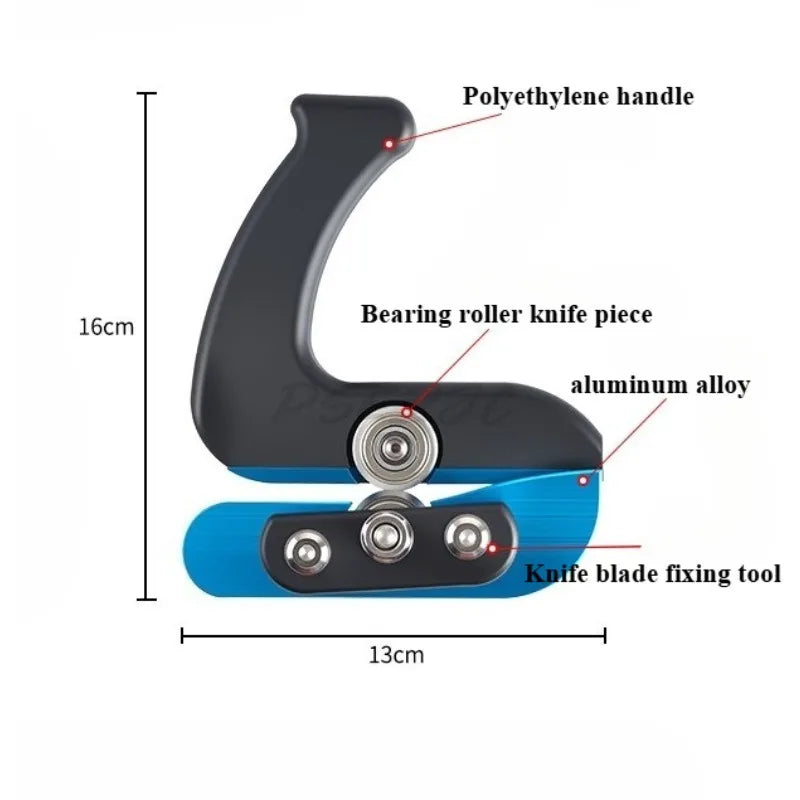 Woodworking Panel Cutter Wood Skin Hand Trimming Knife Straight Line Scraping Tool Trimming Tool