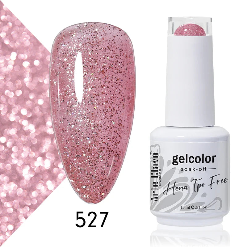 Arte Clavo Rose Red Color Series 15ml Gel Nail Polish Hot Sale Long Lasting Soak Off Varnish Hybrid Nail Art Top Bsae Maincure