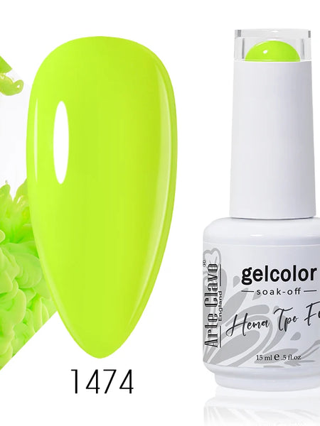 Arte Clavo Rose Red Color Series 15ml Gel Nail Polish Hot Sale Long Lasting Soak Off Varnish Hybrid Nail Art Top Bsae Maincure