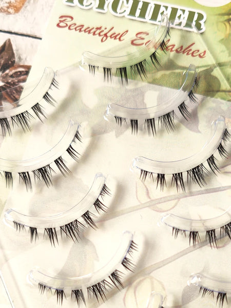 5 Pairs Thick Lower Eyelashes Clear Band Under Eye Lashes Soft Lower Eyelash Handmade Manga Bottom Lashes Makeup Tools