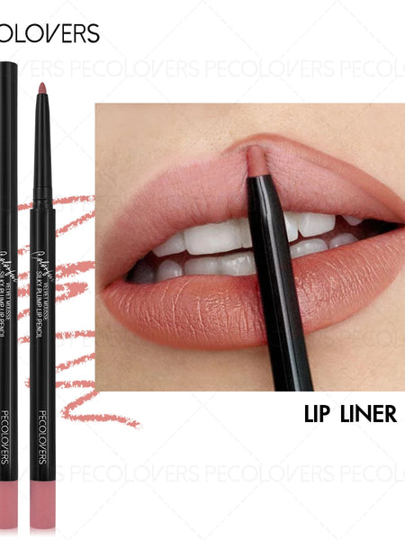 1PC Vibrant Colors Lipner Pen  Colorfast, Easy to Color, Waterproof, Lip Liner, Not Sticky, Lightness, Portable Travel Makeup