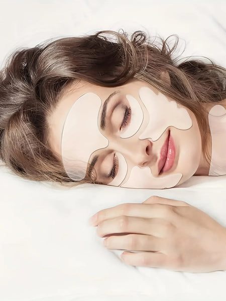 Reusable Silicone Face Neck Forehead Wrinkle Patches Anti-Wrinkle Facial Patches for Fine Line Overnight Use Smoother Appearance