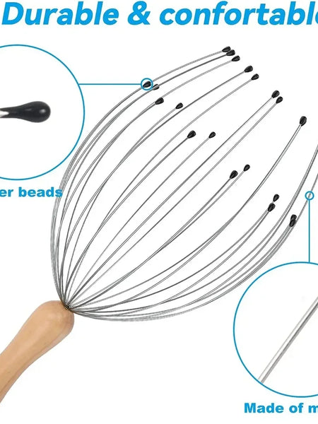 Head Massager Head Scratching Octopus Scalp Pet Head Massage Non Soul Extractor Divine Tool Extracting Healthy Hair Itch Relieve