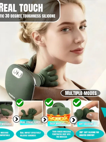Neck Massager 2025  Electric Shoulder & Cervical Massage Deep Tissue Body Massager Almost Real Person Massager