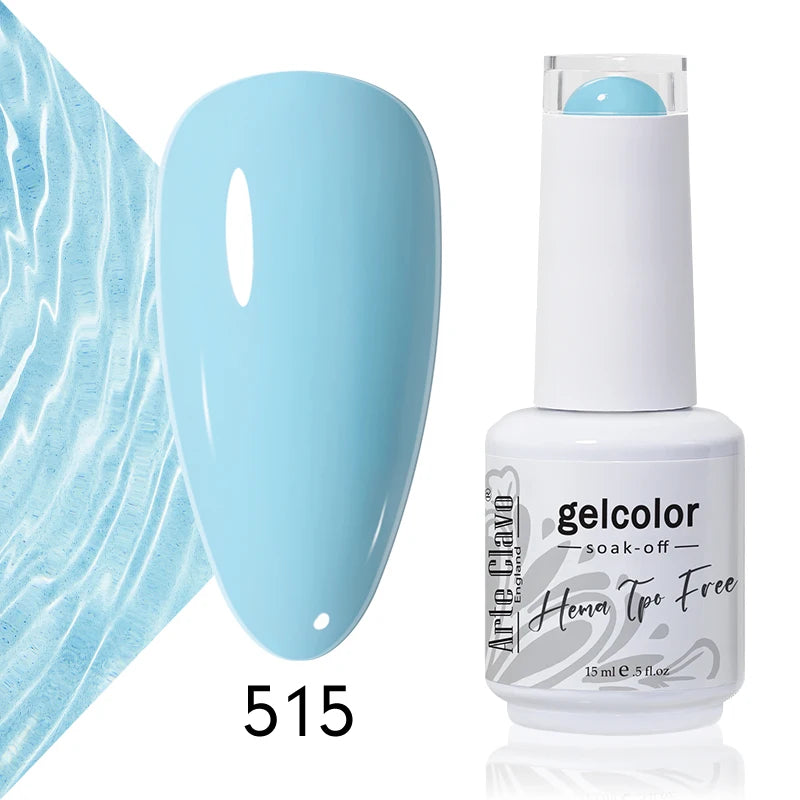 Arte Clavo Rose Red Color Series 15ml Gel Nail Polish Hot Sale Long Lasting Soak Off Varnish Hybrid Nail Art Top Bsae Maincure