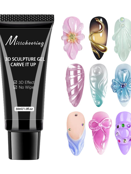 3D Gel Nail Art Modeling Gel Suitable for Nail Design DIY Nail Art for Painting&Molding&Sculpting And Halloween Decoration