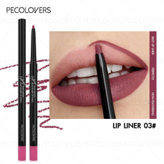 1PC Vibrant Colors Lipner Pen  Colorfast, Easy to Color, Waterproof, Lip Liner, Not Sticky, Lightness, Portable Travel Makeup