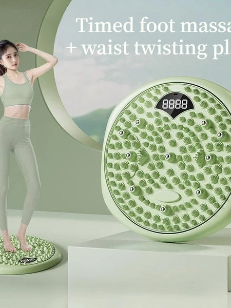 Intelligent Counting Foot Massager Turntable Massage Shiatsu Board Waist Twisting Disc Type-C Charging Magnetic Acupressure Mat
