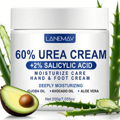 2PCS 60% Urea Cream for Hand & Foot, Suitable for Dry Hand & Foot，Moisturizing Cream Rich in Salicylic Acid and Glycerin