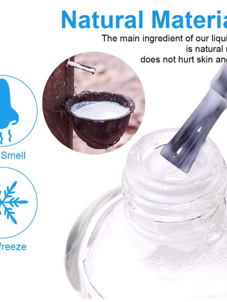 15mlNail Peel Off Liquid Anti-Overflow Glue Edge Latex Tape, Nail milk pad Peel OffCuticle Guard Nails Finger Lacquer Protectors