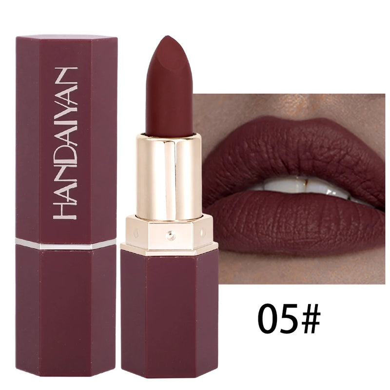6colors Nude Velvet Lipsticks Waterproof Long Lasting Moisturize Lips Stick Not Fade Sexy Matte Lipstick Lip Gloss Women Makeup