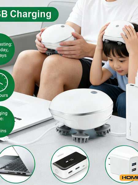 2-in-1 Electric Scalp Cleaner & Pet Massager – Deep Vibration Brush for Hair Wash & Pet Relaxation, Rechargeable & Easy to Clean