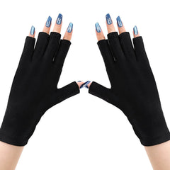 UV Gloves for Nail Lamp,Professional UPF50+ UV Protection Gloves for Manicures Nail Art,Fingerless Gloves That Shield Skin