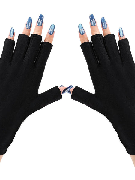 UV Gloves for Nail Lamp,Professional UPF50+ UV Protection Gloves for Manicures Nail Art,Fingerless Gloves That Shield Skin