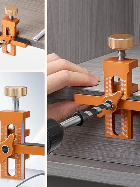 Cabinet Door Installation Jig — 2-in-1 Bidirectional Scale Drilling & Rebounding Positioning Tool, 3 Kit Options
