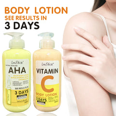 500ml Whitening Body Cream Hydroxy Acids Vitamin C&E Moisturizing Lightening Body Lotion Skin Care Remove Acne Marks