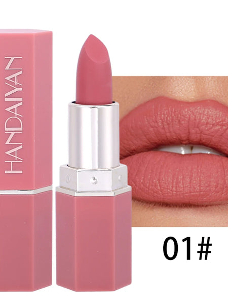 6colors Nude Velvet Lipsticks Waterproof Long Lasting Moisturize Lips Stick Not Fade Sexy Matte Lipstick Lip Gloss Women Makeup