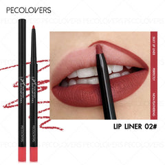 1PC Vibrant Colors Lipner Pen  Colorfast, Easy to Color, Waterproof, Lip Liner, Not Sticky, Lightness, Portable Travel Makeup